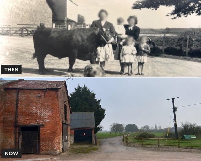 Then & Now: the same Devon farm around 75 years apart