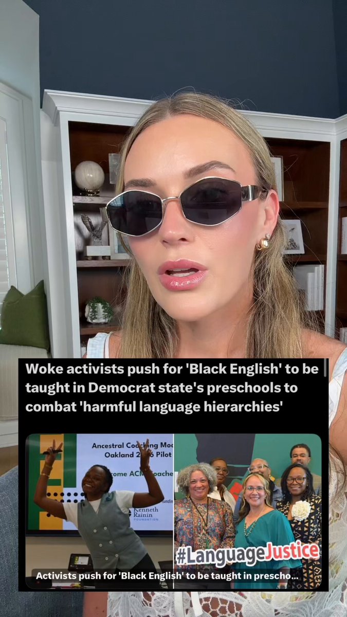 Activists push for 'Black English' to be taught in Democrat state's preschools to combat "harmful language hierarchies". So they want us all to sound dumb? Why would we lower standards just to make people feel included? That's DEI's core premise.