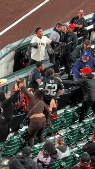 Giants vs Rockies Fans Brawl