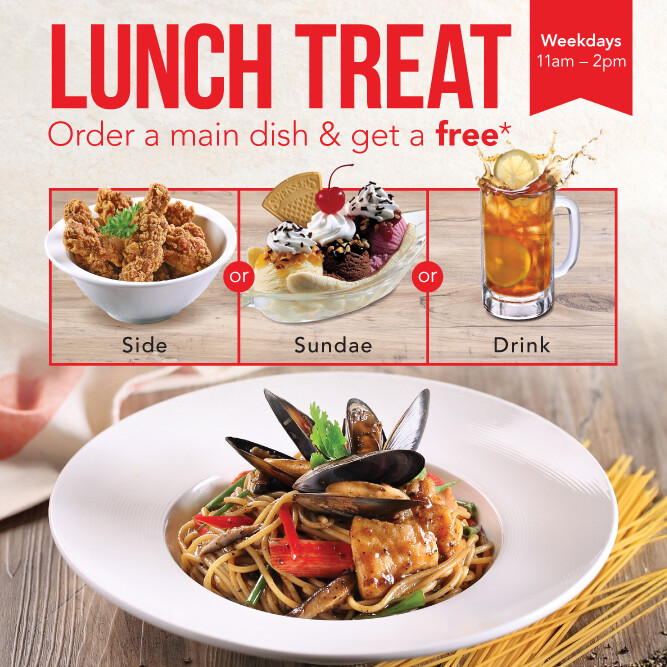 Swensen’s Lunch Treat Deal: Free Side, Sundae Or Drink With A Main Dish