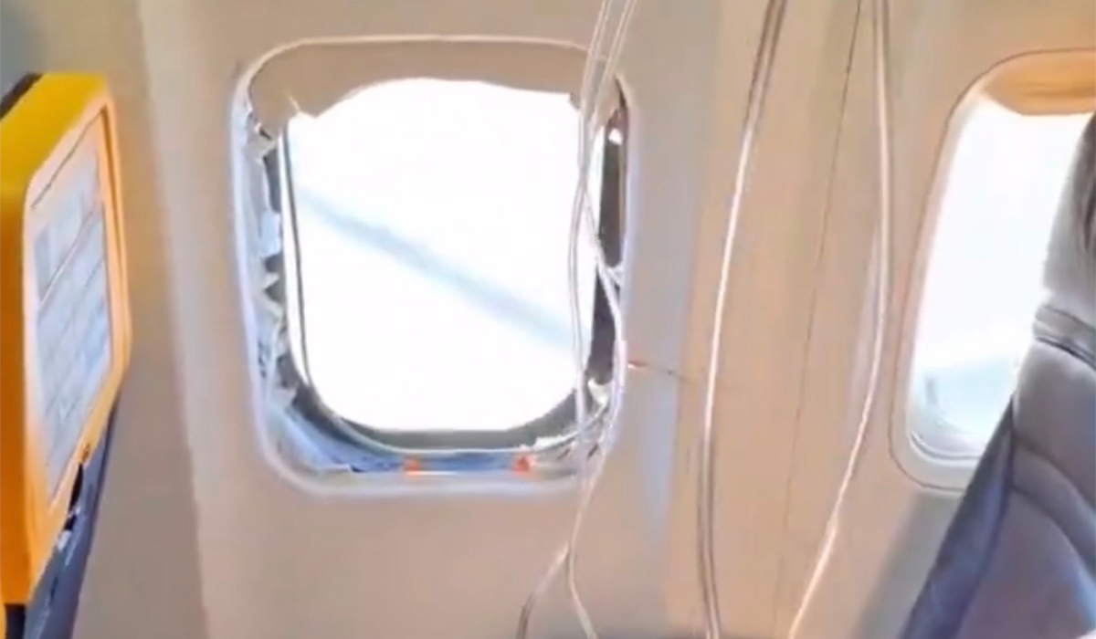 Ryanair passenger sucked out of smashed cabin window