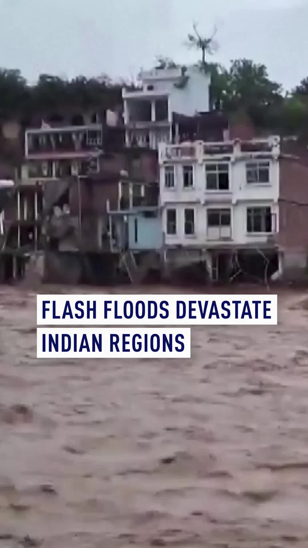 Flash floods in Rajouri, Indian-administered Jammu and Kashmir, killed at least ten people and left several missing. Torrential rains caused the Dharali river to burst its banks, destroying homes and vehicles. As India's weather office warns of more severe weather, Chief Minister of Jammu and Kashmir, Omar Abdullah said “the government will do everything possible” to help those affected in a post on X. Scientists attribute the increasing frequency and intensity of these Himalayan floods to climate change. #india #indiafloods #kashmir #climatechange