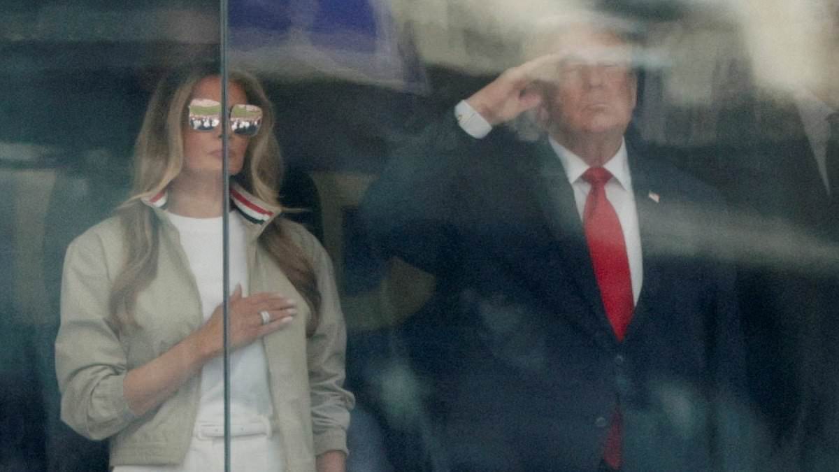 Trump arrives at MetLife Stadium with Melania and his closest family to kick off highly-anticipated World Cup final match