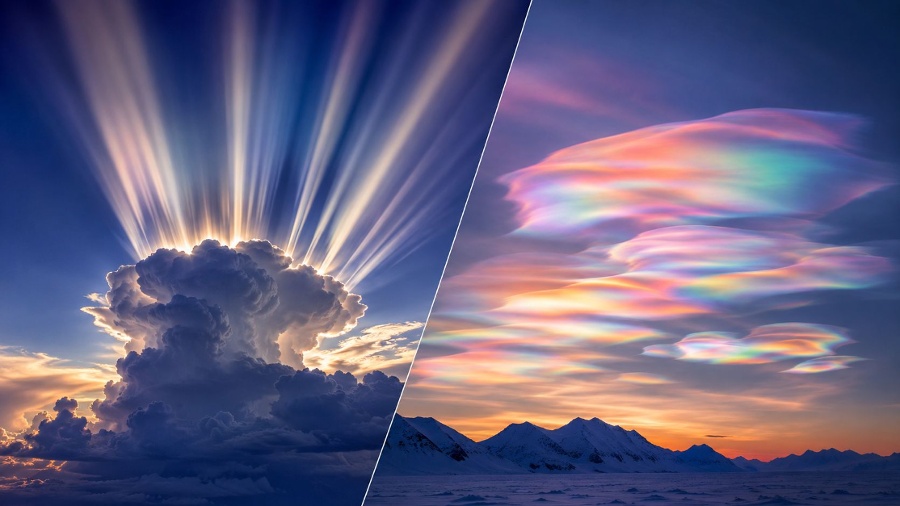 Crown Flash and Nacreous Clouds: Two of the Sky’s Rarest Light Shows