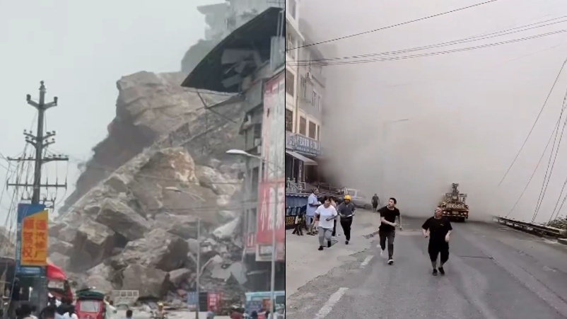 Chongqing Landslide Buries Apartment Buildings as Residents Question Official Account