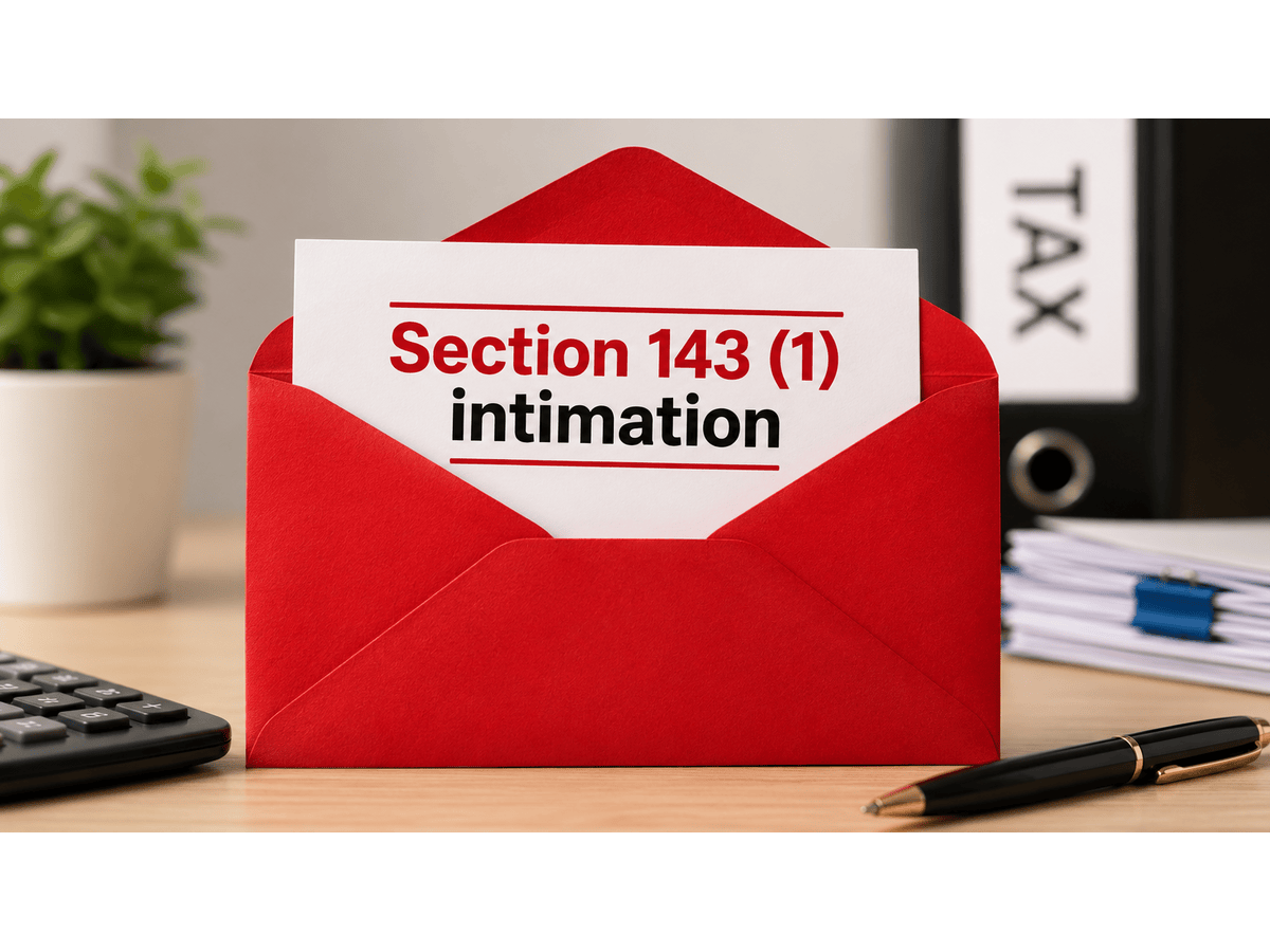 After ITR, Sec 143(1) intimation comes; it means…