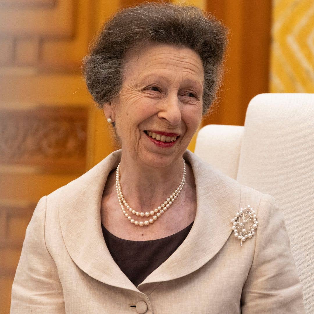 Princess Anne looked unrecognisable with tumbling Rapunzel-style blonde hair