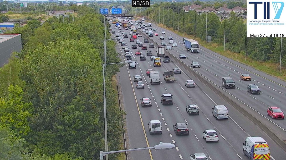 N11 car fire and lights out in Crumlin and Bluebell add to delays - live updates