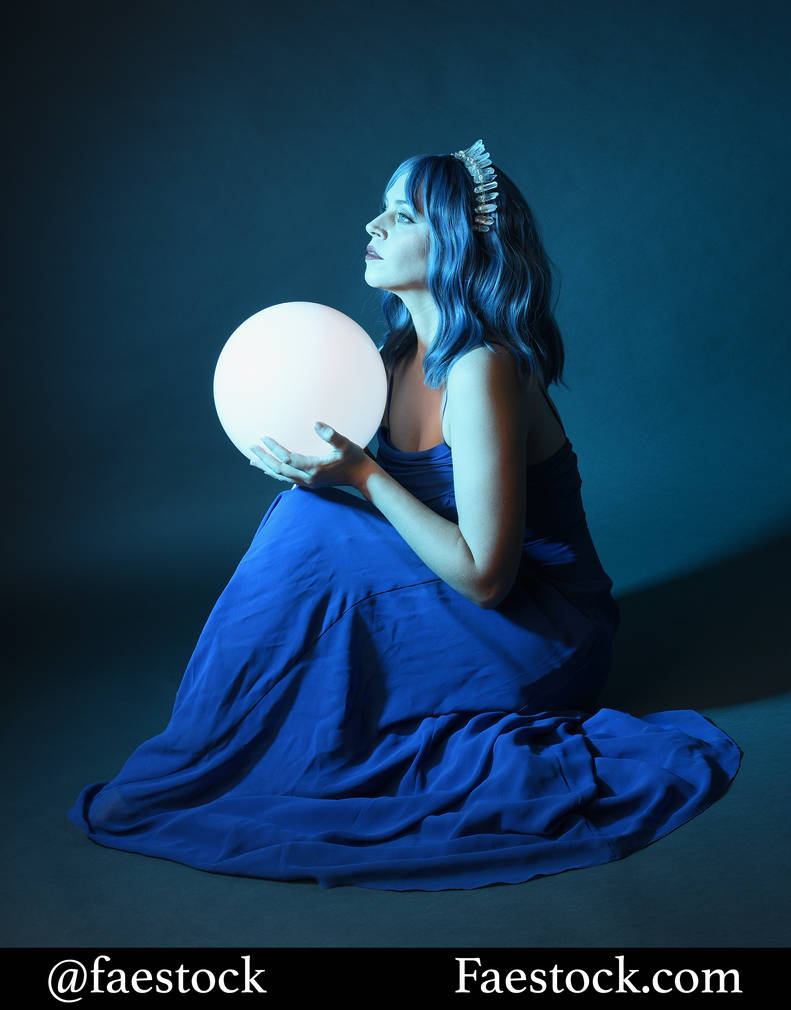 Blue Moon - Stock Model Pose Reference Portrait 7 by faestock on DeviantArt