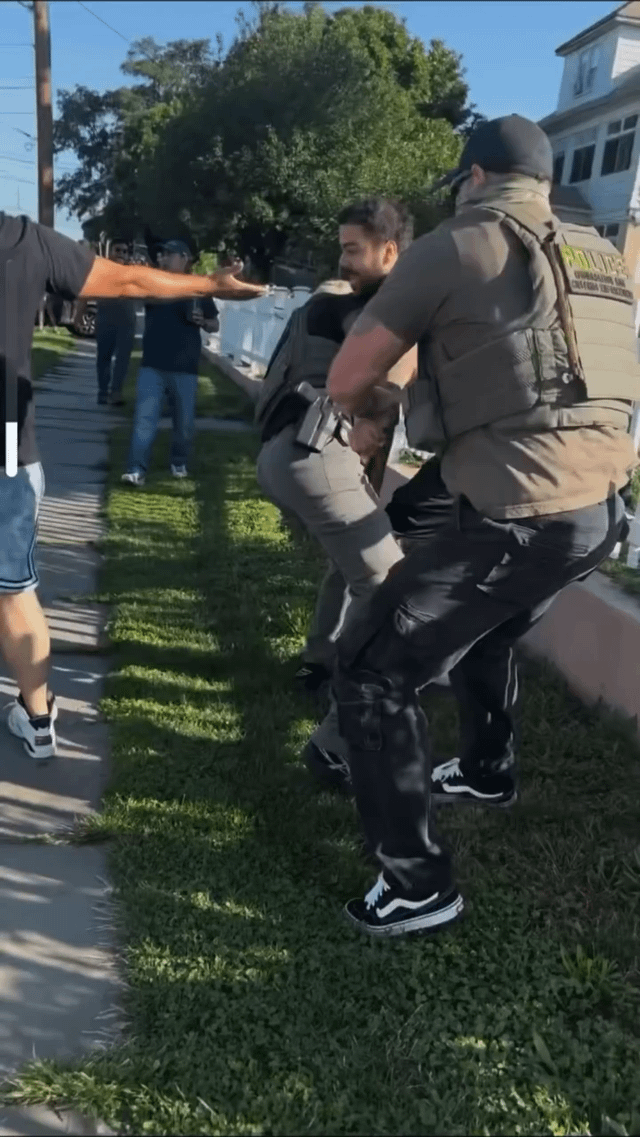 ICE unlawfully arresting a US citizen in Passaic New Jersey