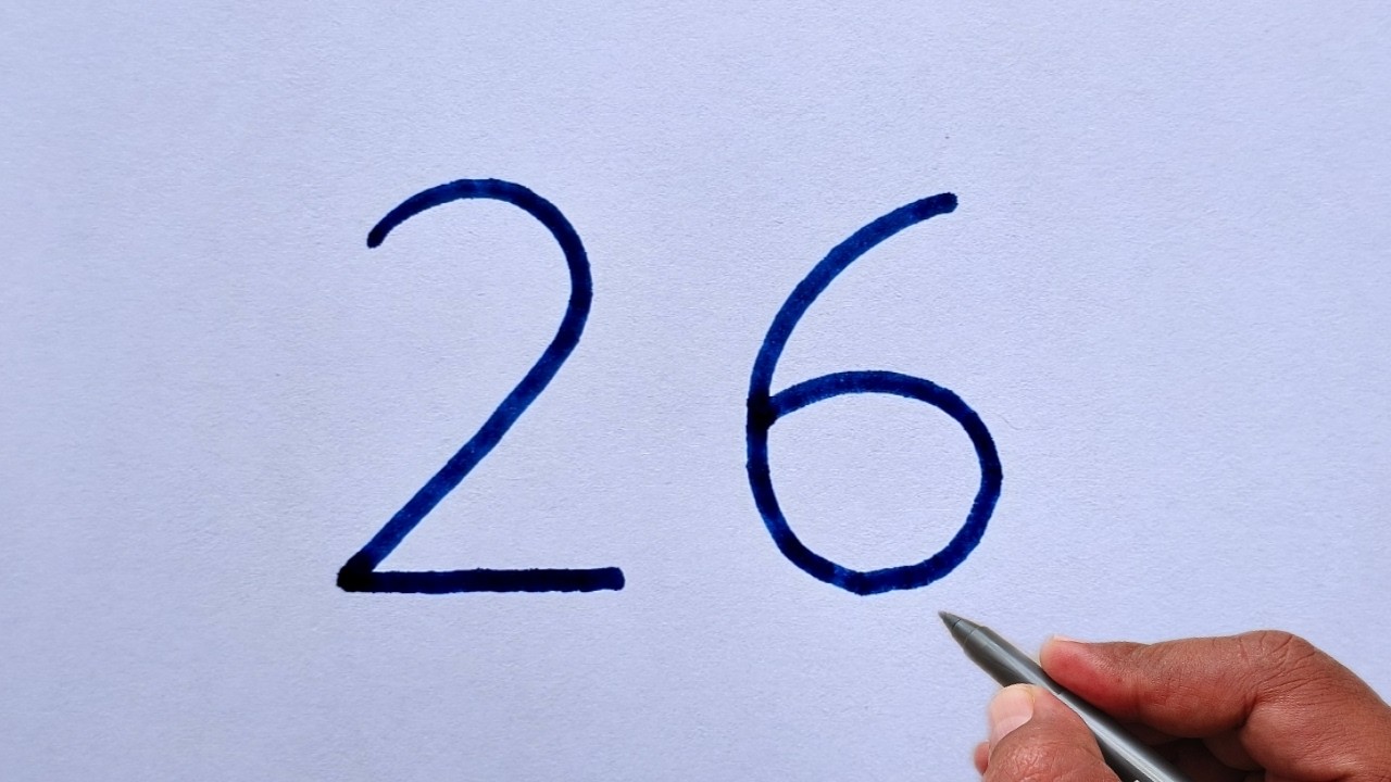 How to Draw a Rabbit from Number 26 🐰| Easy Animal Drawing from Number 26