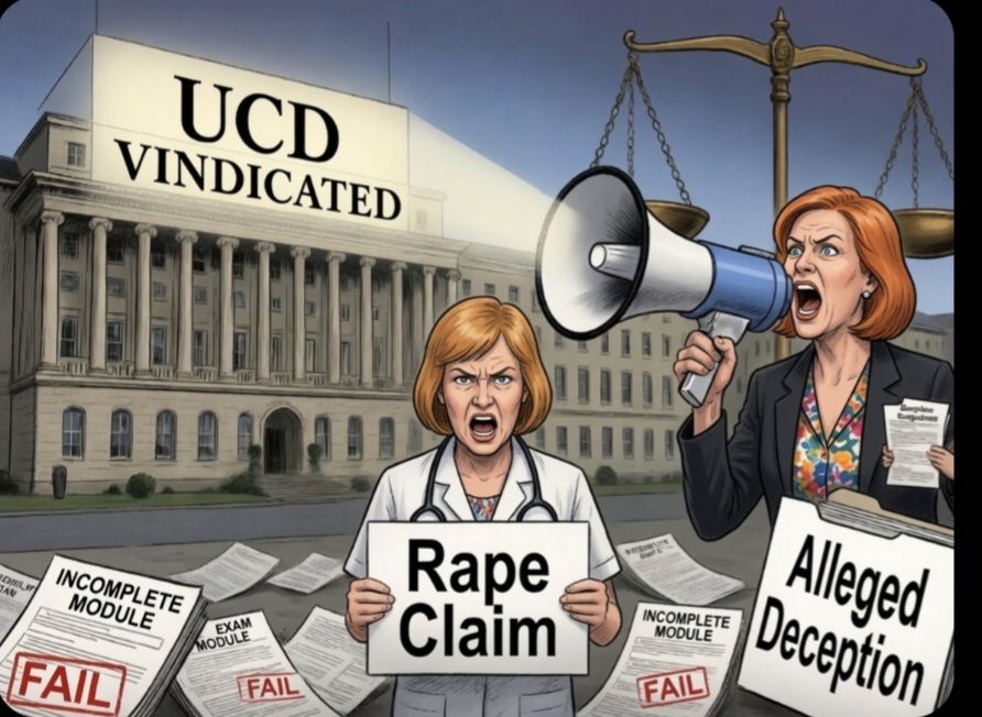 *UCD fully vindicated as lying medical student drops appeal after arrest over suspected fake rape documents* A UCD medic...