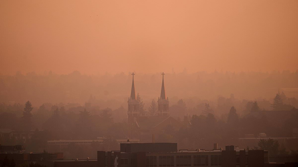 Stay indoors advisories issued in six US states TODAY as wildfire carrying lung-penetrating toxins fills the air