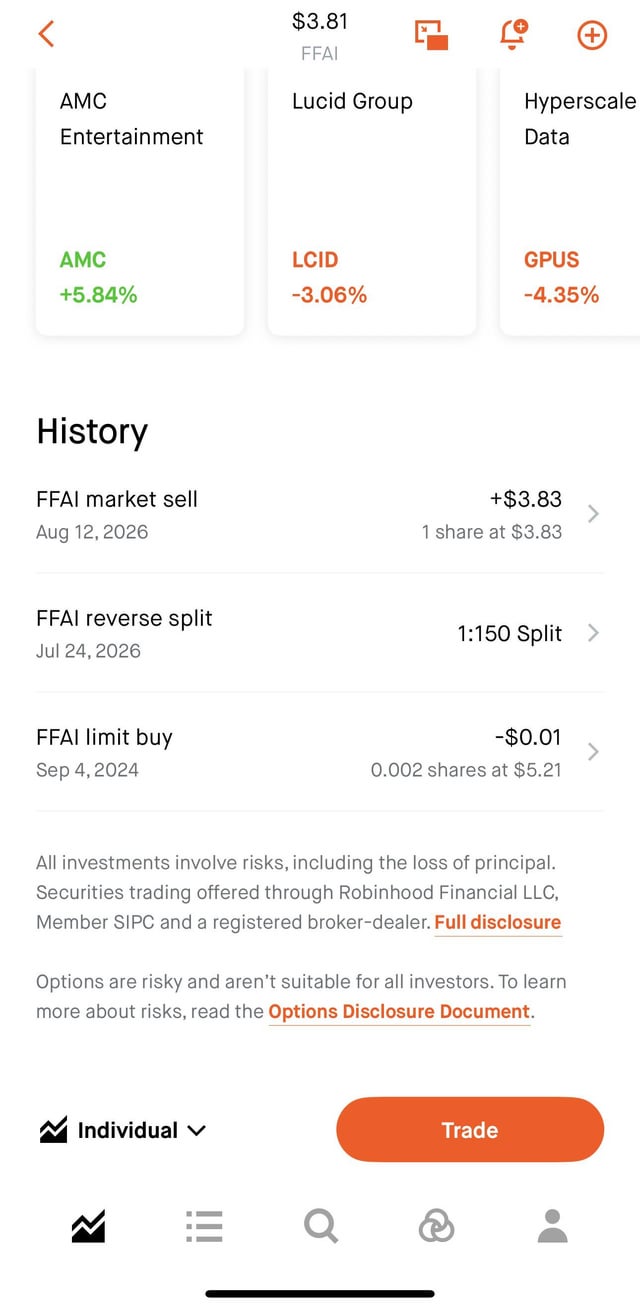 Is this how stock dilution works? I bought 0.01 in stock and was able to sell for 3.81