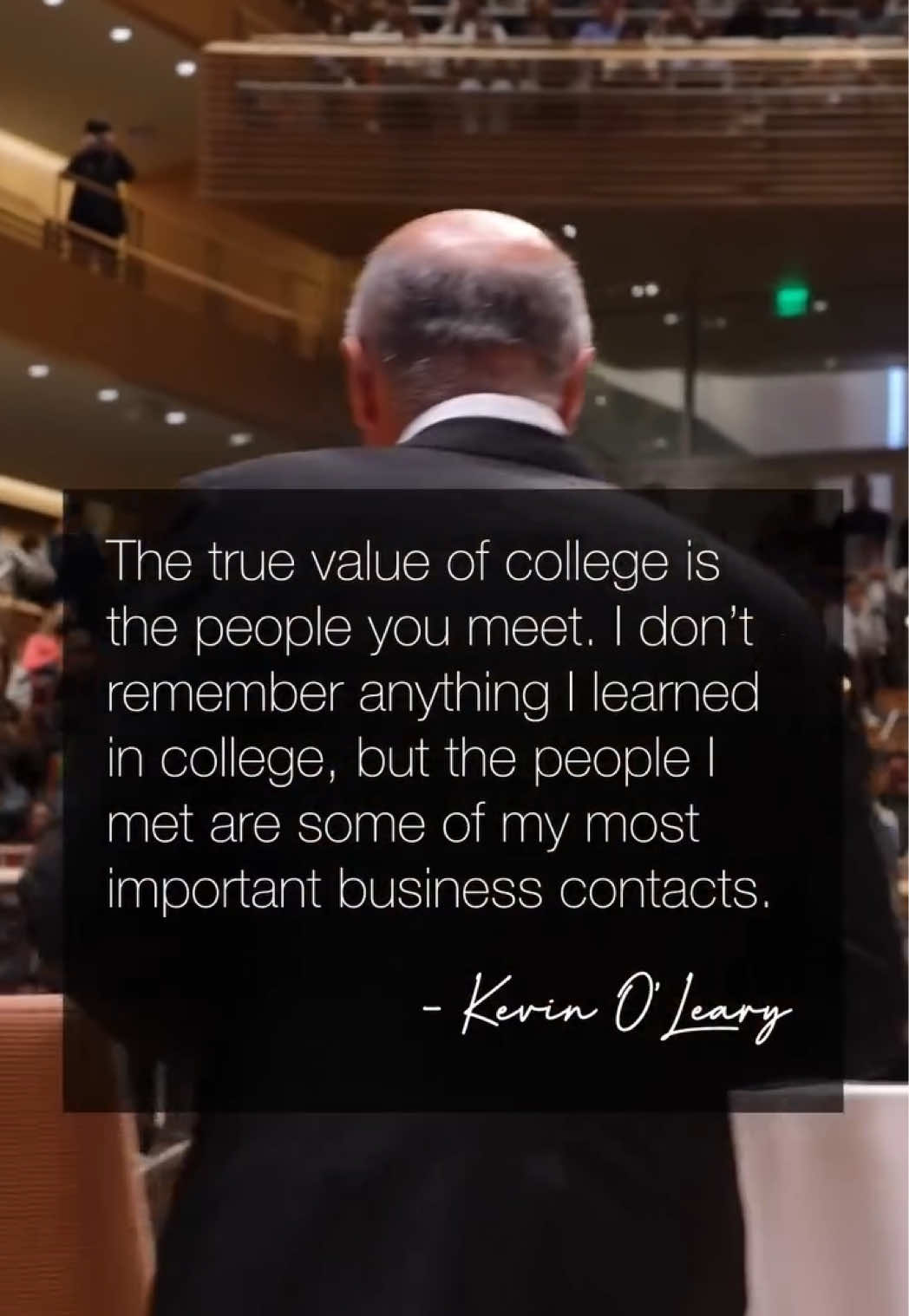 It's not what you learn in your classes that ends up being valuable to you. It's the people you meet. I don't remember a single thing from my classes, but the people I met are now some of my most important business contacts.