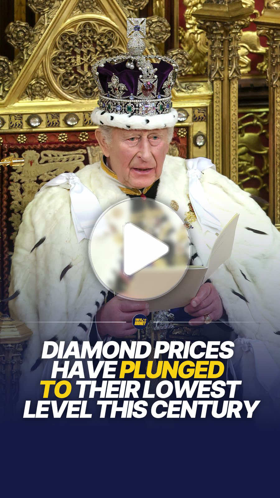 Diamond prices have plunged to their lowest level this century as the industry faces a major shift in demand. 💎📉 Natural diamond prices have fallen sharply in recent years, with some measures down around 50% from their highs. The rise of cheaper lab grown diamonds has put increasing pressure on traditional stones, while weaker demand in major markets has also weighed on prices. Lab grown diamonds have become increasingly popular with shoppers because they offer a similar appearance at a fraction of the price, forcing the wider diamond industry to rethink how natural stones are marketed and valued. #ThisIsMoney #Money #News #UK