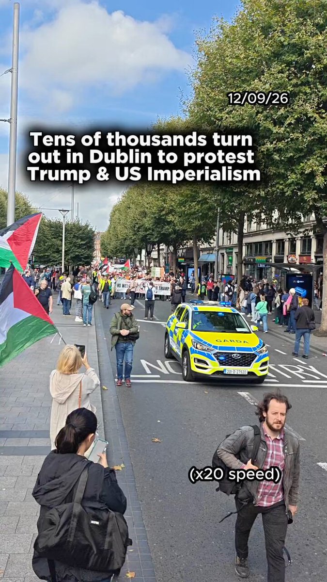 Tens of thousands 😆😆😆 Hardly a single Irish flag amongst them and that’s because lefties care more about the rest of the world than they do about Irish people. You would forgiven for thinking we lived in Palestine 🤦🏻‍♂️ . Sadly intelligence doesn’t manifest itself well in the minds of these poor unfortunates because if it did they wouldn’t be there protesting and would care more about American investment but just look at them and you must feel a level of pity. As John Cleese once said “ I have seen more intelligent creatures lying on their backs at the bottom of ponds” than some of the poor creatures protesting here.