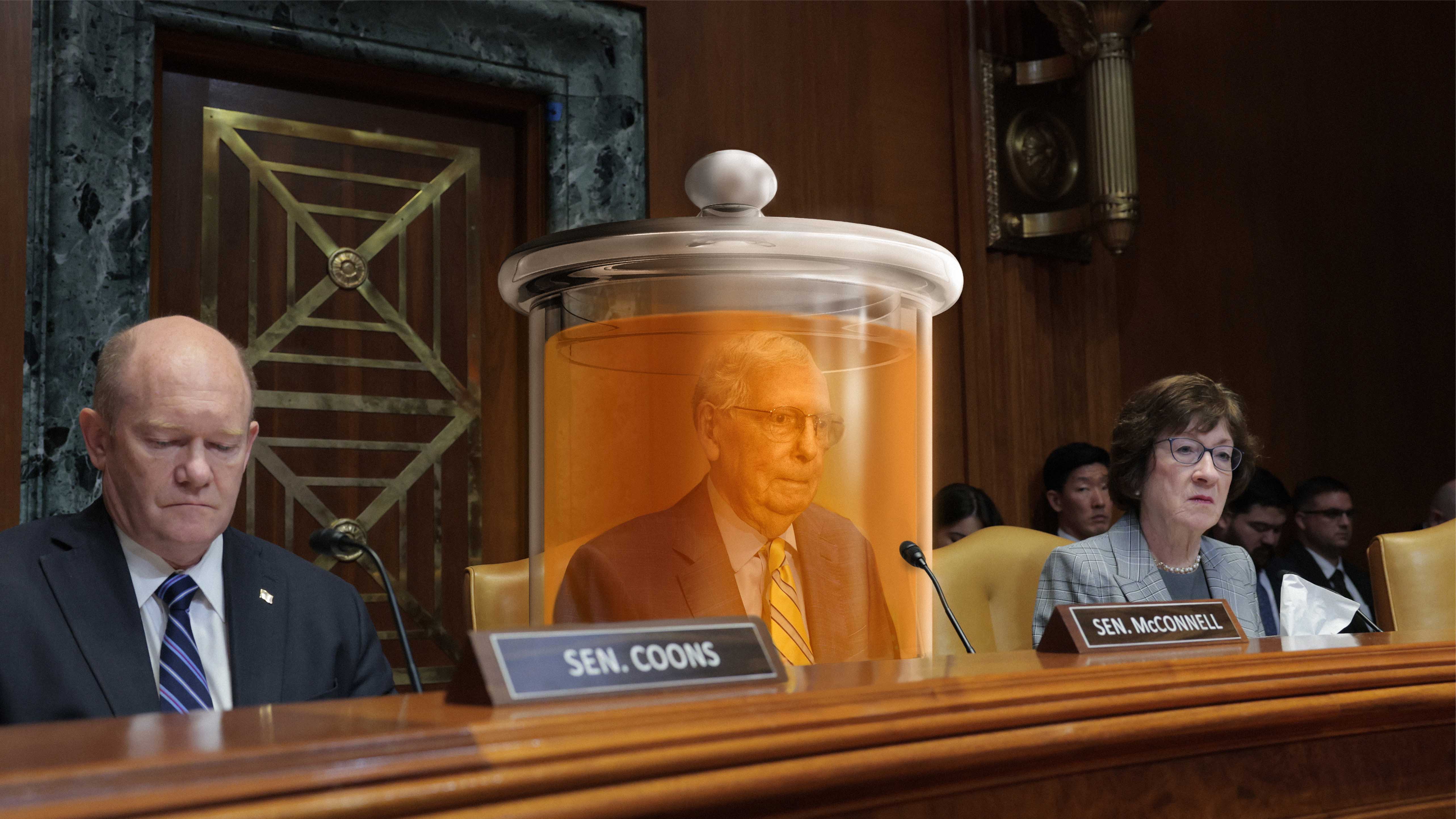 Mitch McConnell Returns To Capitol Hill In Jar Of Formaldehyde