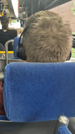 Someone asked to sit beside him on the bus.