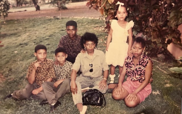 My mom and her siblings in the Dominican Republic, 1980s.