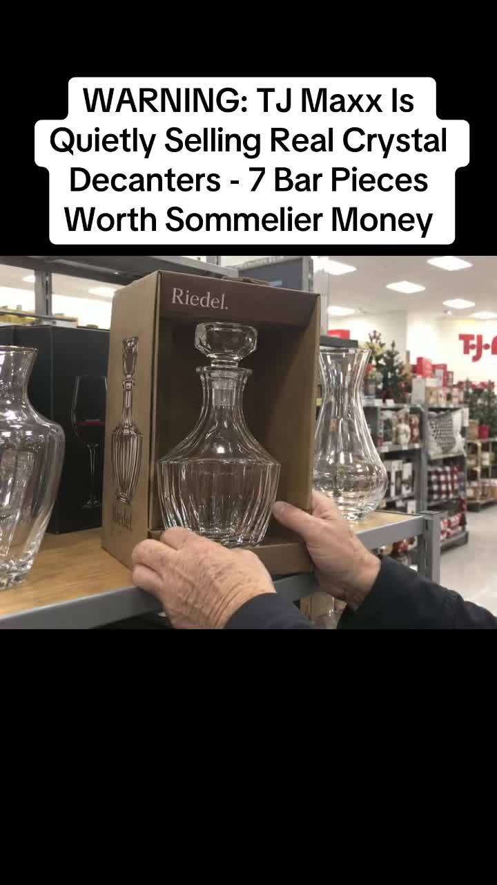 WARNING: TJ Maxx Is Quietly Selling Real Crystal Decanters - 7 Bar Pieces Worth Sommelier Money