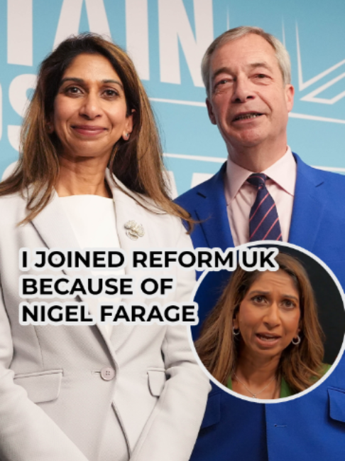 Suella Braverman has thanked Nigel Farage for leading Reform UK, saying she feels "hope" for the future of Great Britain under his leadership. Speaking to Katherine Forster, GB News’ Chief Political Correspondent, on Chopper’s Political Podcast, Mrs Braverman said: "I joined Reform because of Nigel Farage. He's the only politician who has the credibility in British politics right now." 🎧 Chopper's Political Podcast is available now. #SuellaBraverman #NigelFarage #Reform #ukpolitics #GBNews