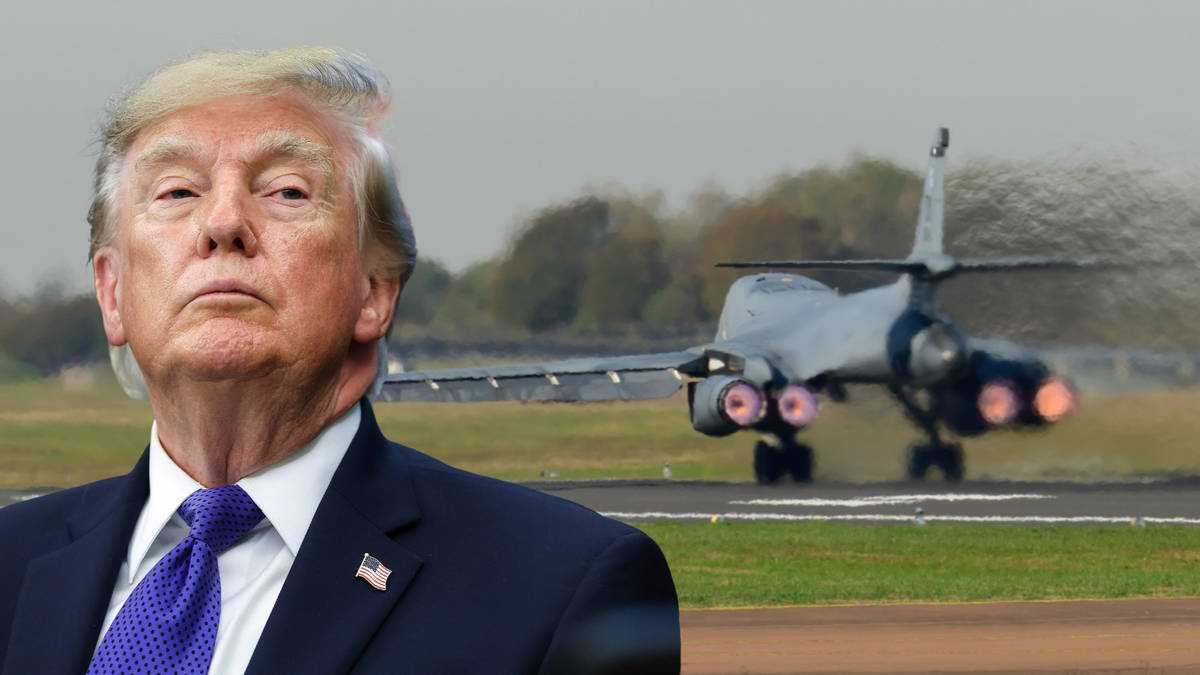 President Donald Trump says 'threat' led to decision to pull US bombers from RAF Fairford
