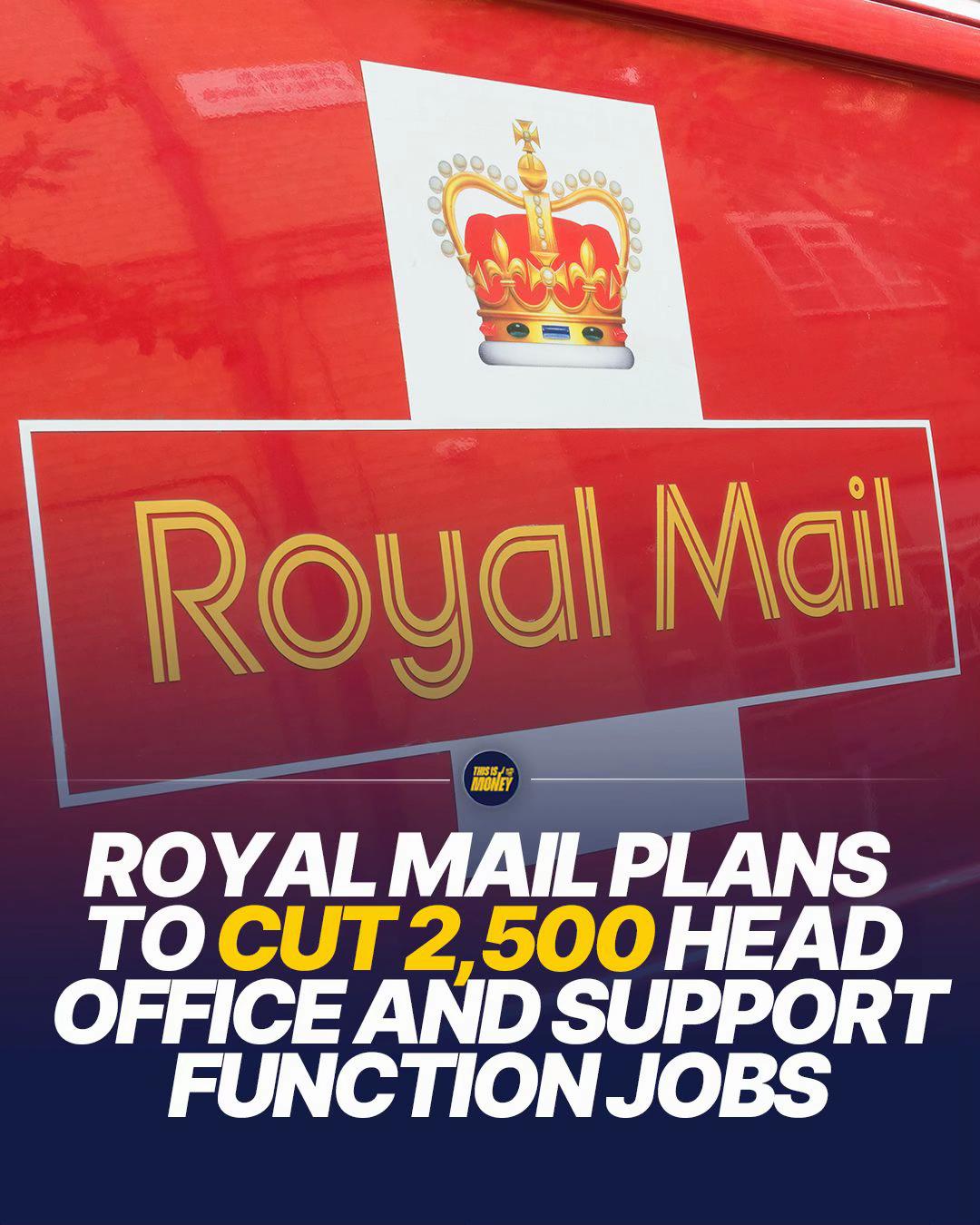 Royal Mail plans to cut 2,500 head office and support function jobs. 📮📉 Royal Mail has announced plans to cut 2,500 head office and support function roles by the end of 2027 as it looks to reduce costs and improve efficiency amid falling demand for letter deliveries. The cuts will affect around 2% of the company's 131,000 employees, although frontline workers, including posties and drivers, will not be impacted by the restructuring. Royal Mail says it intends to achieve the reductions through voluntary redundancies and natural staff turnover, rather than compulsory job losses. Chief Executive Alistair Cochrane said the changes would remove duplication within the business and help create a
