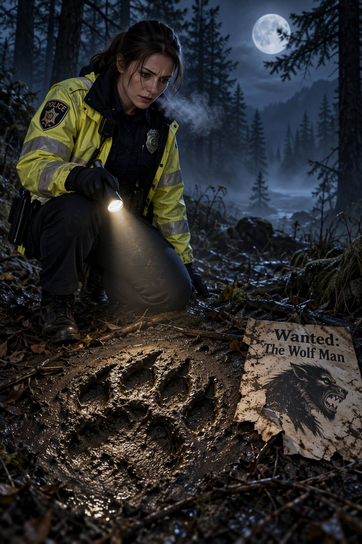 Police, Wolf tracks at night the wolf man by CathryneDelamort on DeviantArt
