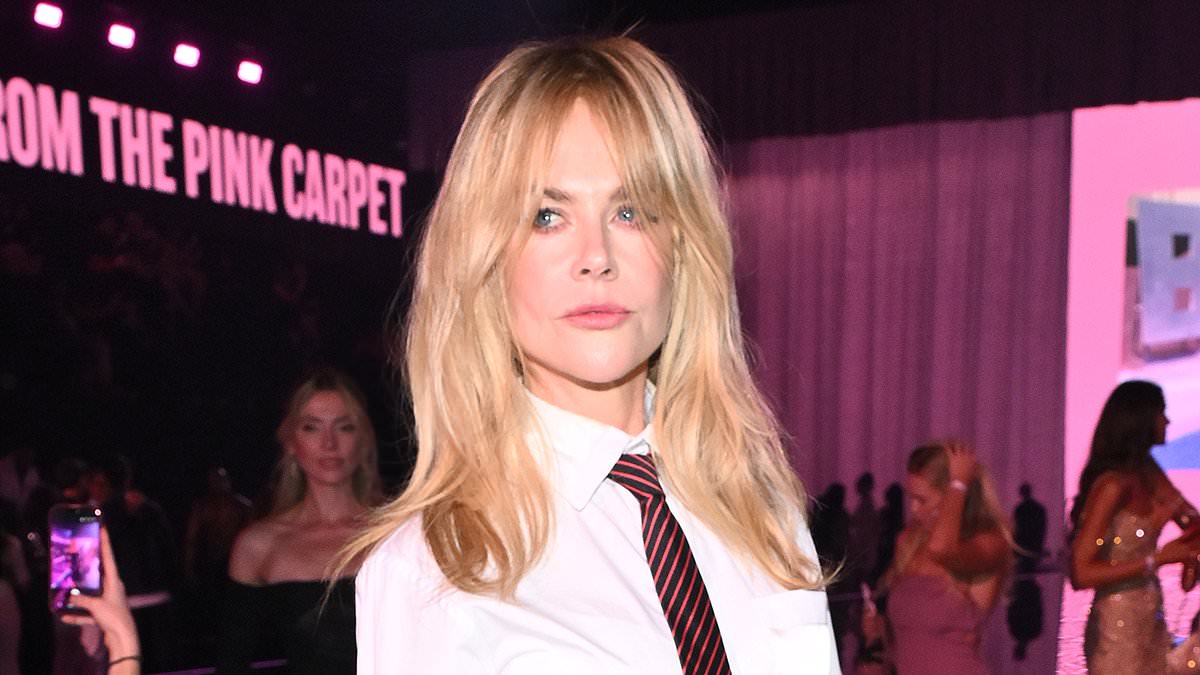 Nicole Kidman stuns in sleek pink tie ensemble at Victoria's Secret Fashion Show 2026