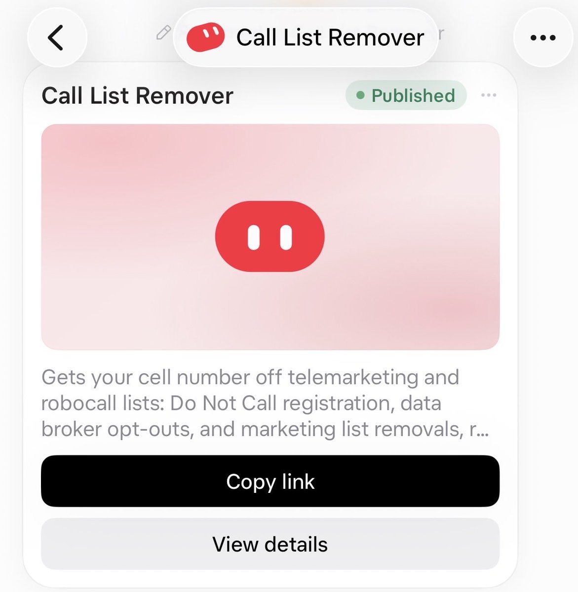 RT by @elonmusk: Just published a Grok @Bot to remove my number from spam call lists and one to remove my personal info from public sites Call list remover:  Privacy scrubber:  Took seconds to set up.