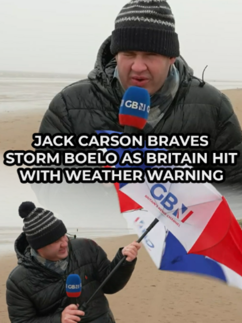 Thousands of homes remained without power in south-west England as the second storm hit the UK in just more than 24 hours. Storm Boelo’s strong winds and heavy, frequent showers are set to batter northern parts of the UK with gusts potentially exceeding 80mph. A yellow wind warning for parts of Northern Ireland came into force at 10am and will run until midday tomorrow. Another for heavy rain covers Wales and parts of western and southern England until 11pm Saturday. GB News' Jack Carson demonstrates the official GB News umbrella, available now. #Umbrella #Weather #Rain #StormBoelo #GBNews